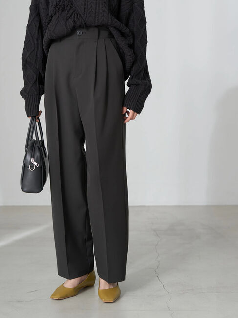 earth music&ecology「ハイウエスト2タックパンツ」|その他|