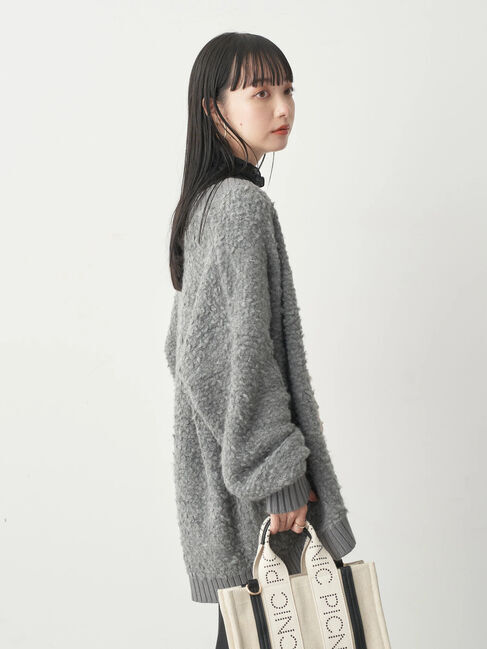 earth music&ecology「ボアニットカーディガン」|カーディガン|