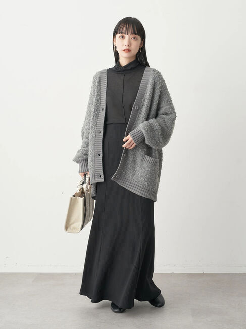 earth music&ecology「ボアニットカーディガン」|カーディガン|