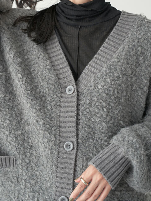 earth music&ecology「ボアニットカーディガン」|カーディガン|