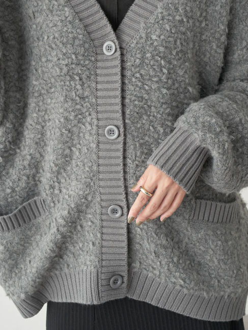 earth music&ecology「ボアニットカーディガン」|カーディガン|