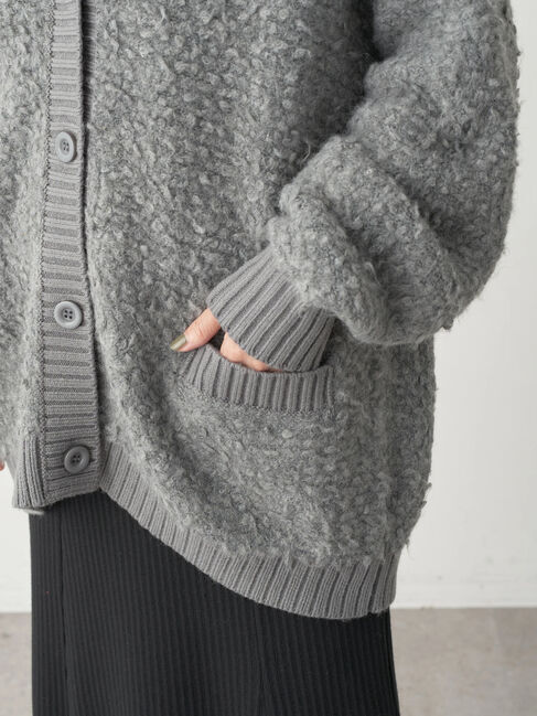 earth music&ecology「ボアニットカーディガン」|カーディガン|