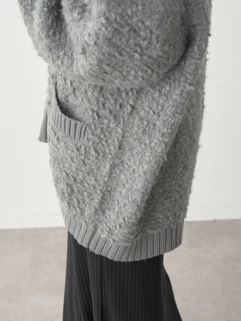 earth music&ecology「ボアニットカーディガン」|カーディガン|