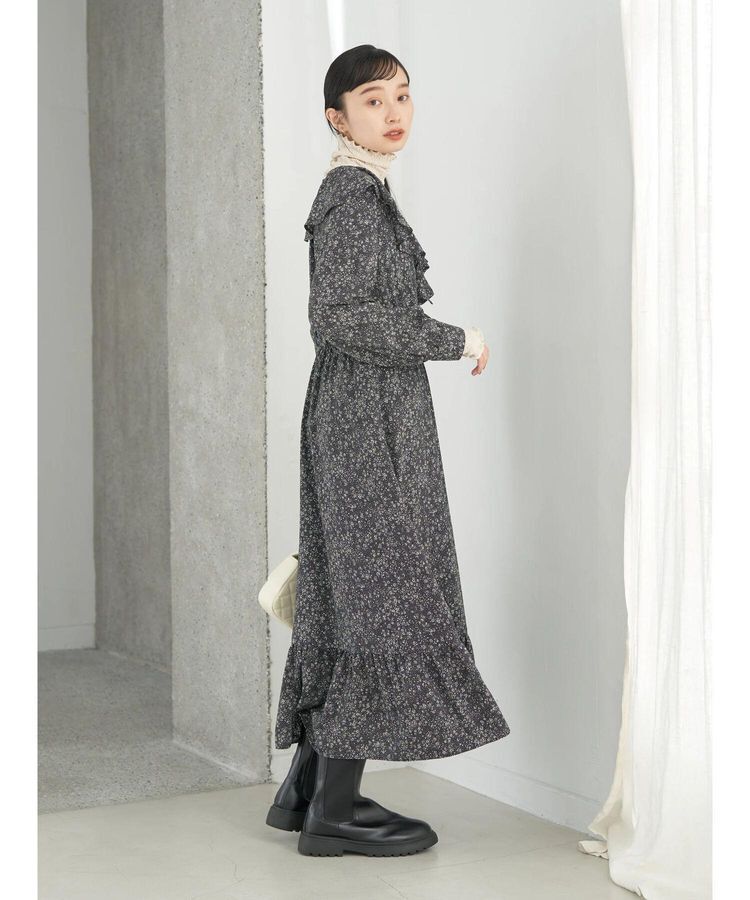 earth music&ecology「小花柄ラッフルワンピース」|ワンピース|