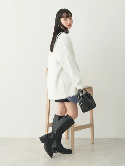 earth music&ecology「フェザーヤーンロングニットカーディガン」|カーディガン|