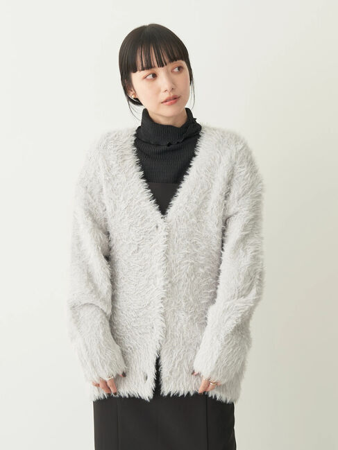 earth music&ecology「フェザーヤーンロングニットカーディガン」|カーディガン|