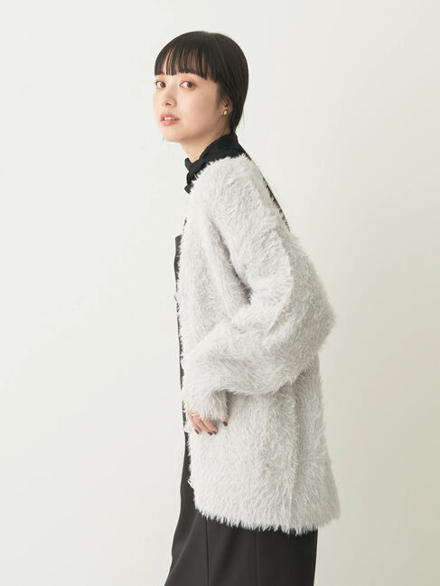 earth music&ecology「フェザーヤーンロングニットカーディガン」|カーディガン|