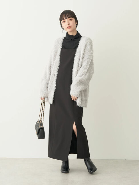 earth music&ecology「フェザーヤーンロングニットカーディガン」|カーディガン|