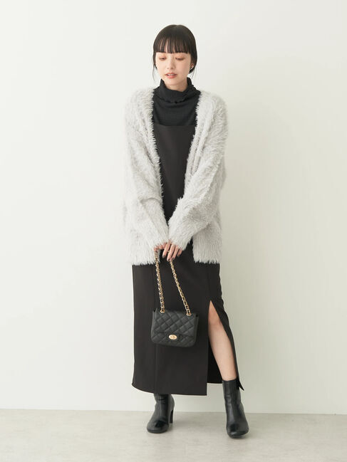 earth music&ecology「フェザーヤーンロングニットカーディガン」|カーディガン|