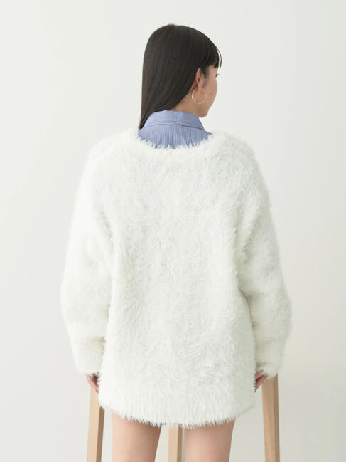 earth music&ecology「フェザーヤーンロングニットカーディガン」|カーディガン|