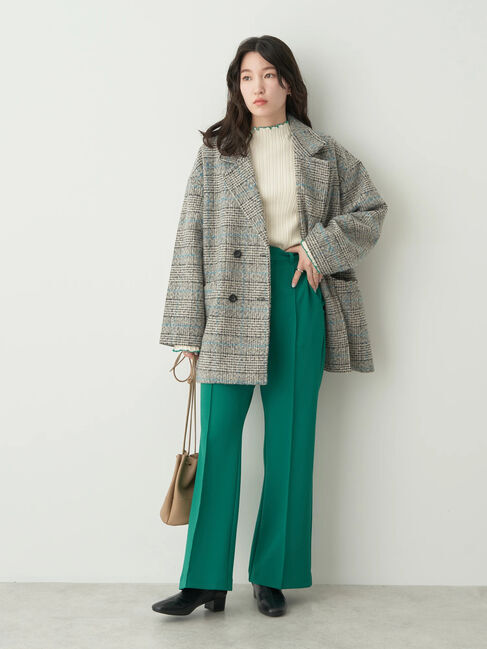 earth music&ecology「配色メローリブニットプルオーバー」|ニット・セーター|