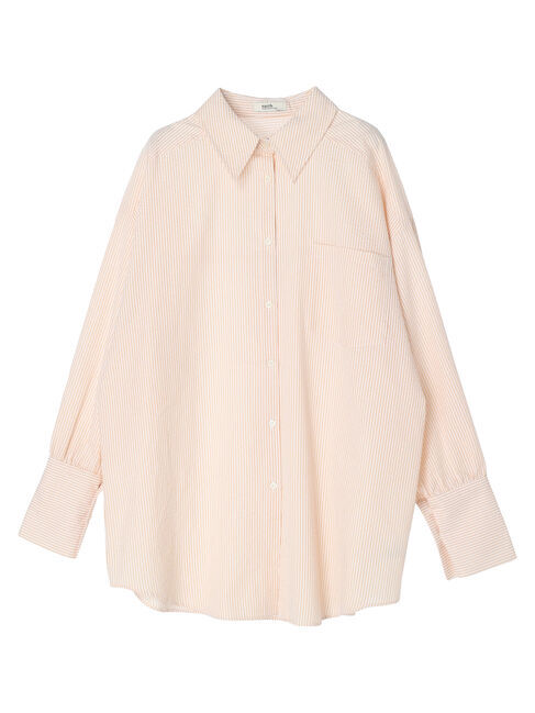 earth music&ecology「サッカーストライプボーイズライクシャツ」|シャツ・ブラウス|