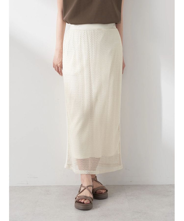 earth music&ecology「ラインメッシュスカート」|スカート|