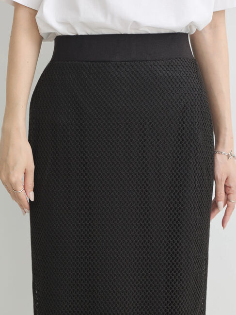 earth music&ecology「ラインメッシュスカート」|スカート|