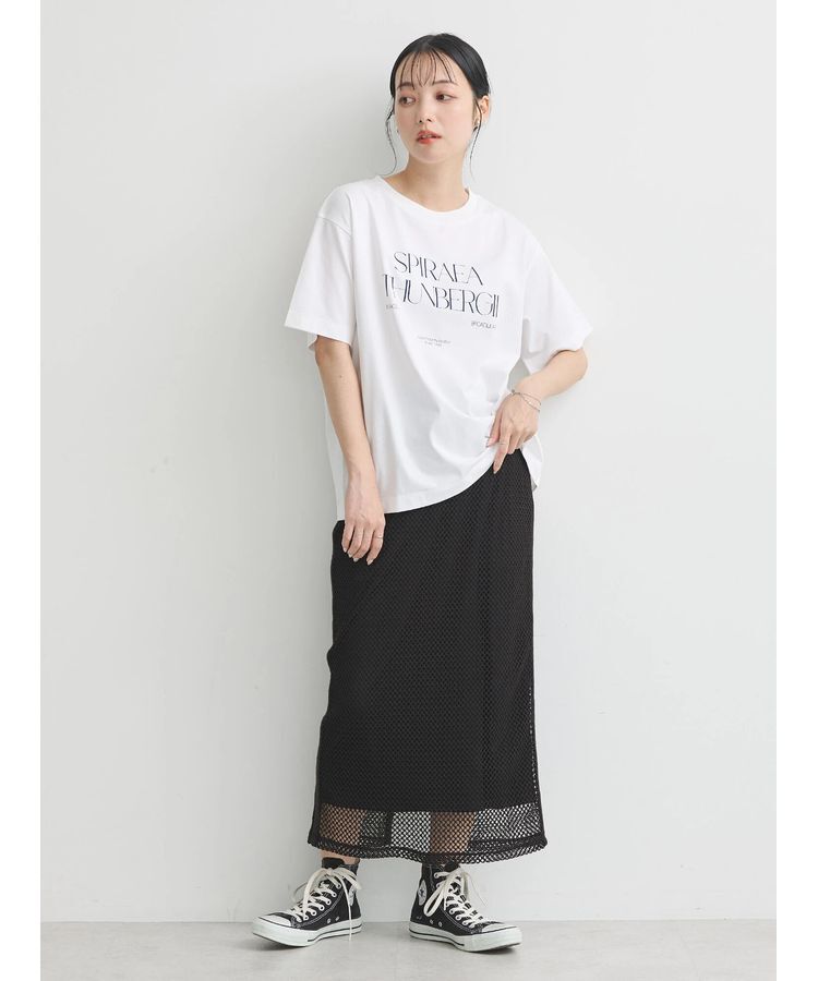 earth music&ecology「ラインメッシュスカート」|スカート|