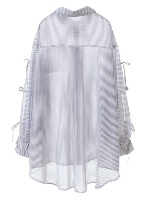 earth music&ecology「袖スリットリボンロングシャツ」|シャツ・ブラウス|