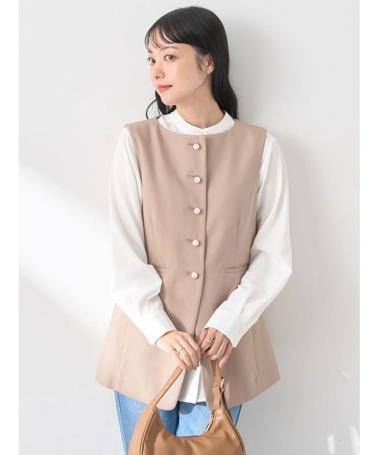 earth music&ecology「パールボタンジレ」|ベスト・ジレ|