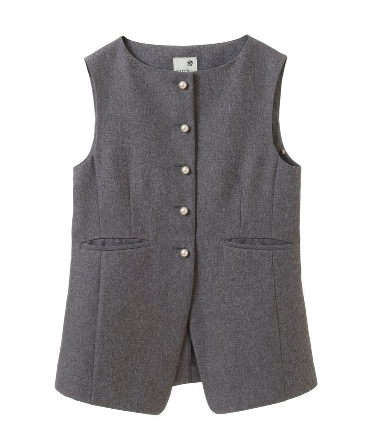 earth music&ecology「パールボタンジレ」|ベスト・ジレ|