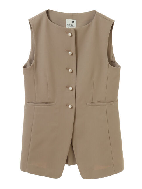 earth music&ecology「パールボタンジレ」|ベスト・ジレ|