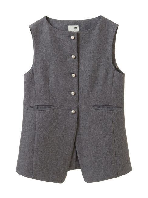 earth music&ecology「パールボタンジレ」|ベスト・ジレ|