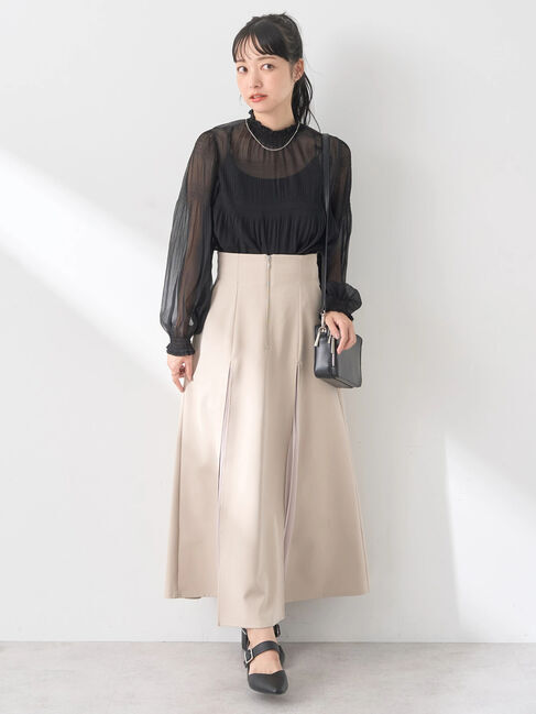 earth music&ecology「マチプリーツスカート」|フレア|