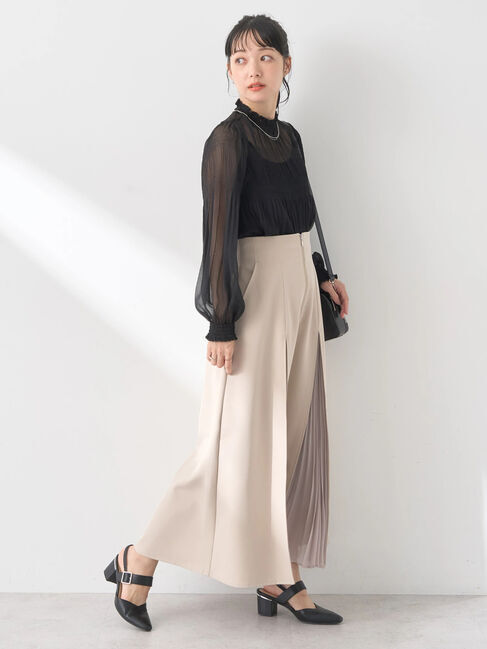 earth music&ecology「マチプリーツスカート」|フレア|