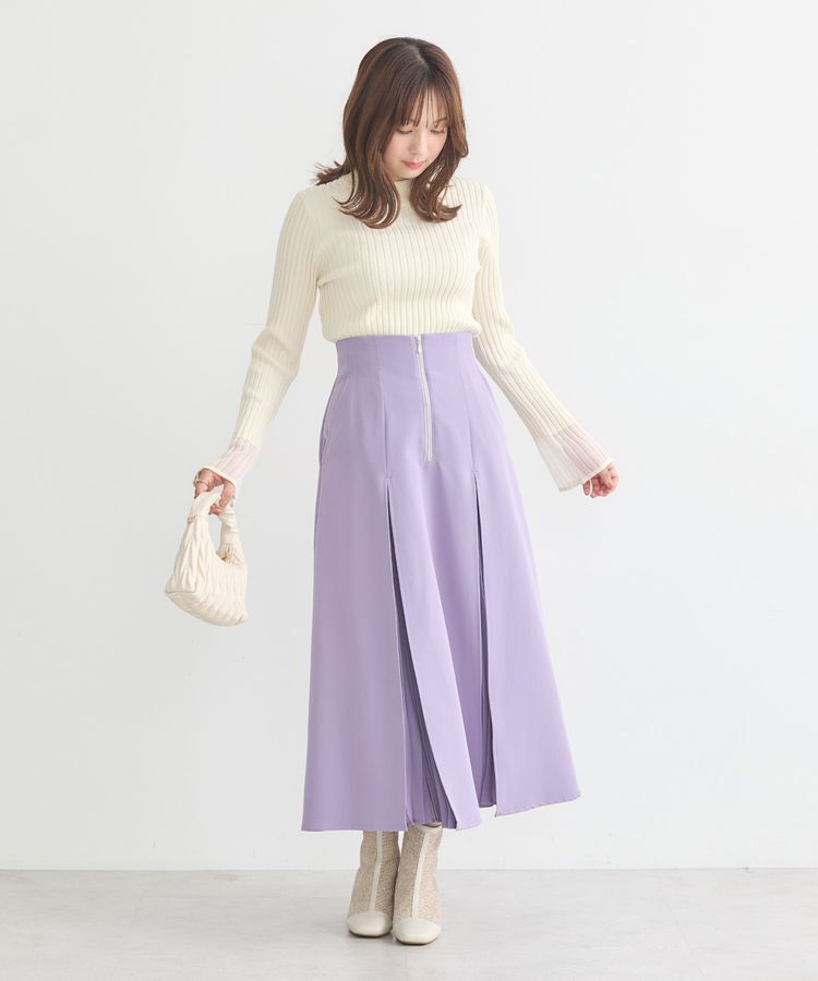 earth music&ecology「マチプリーツスカート」|フレア|