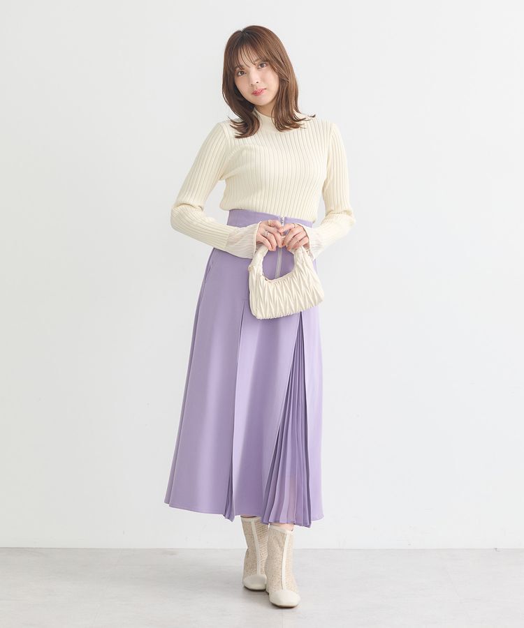 earth music&ecology「マチプリーツスカート」|フレア|