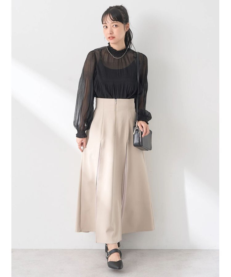 earth music&ecology「マチプリーツスカート」|フレア|