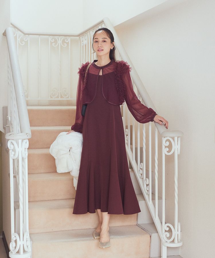 earth music&ecology「SET2点チュールブラウス付きキャミワンピース」|ワンピース|