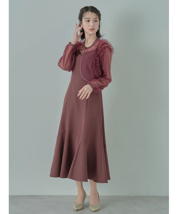 earth music&ecology「SET2点チュールブラウス付きキャミワンピース」|ワンピース|