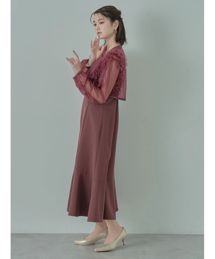 earth music&ecology「SET2点チュールブラウス付きキャミワンピース」|ワンピース|