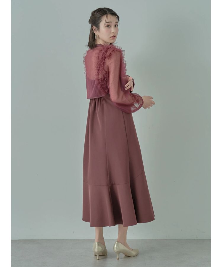 earth music&ecology「SET2点チュールブラウス付きキャミワンピース」|ワンピース|