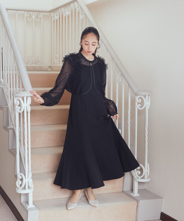 earth music&ecology「SET2点チュールブラウス付きキャミワンピース」|ワンピース|