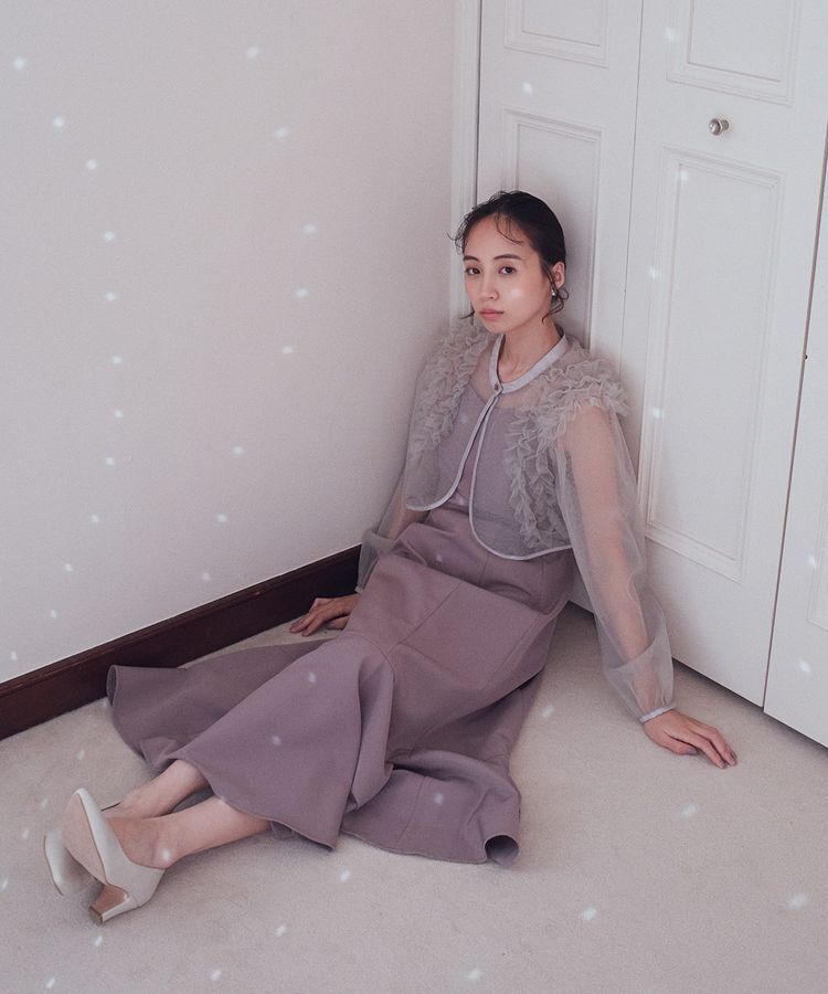 earth music&ecology「SET2点チュールブラウス付きキャミワンピース」|ワンピース|