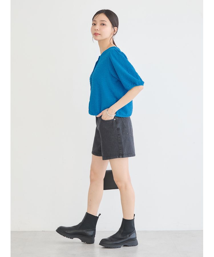 earth music&ecology「前後2wayパフスリーブカーディガン」|カーディガン|