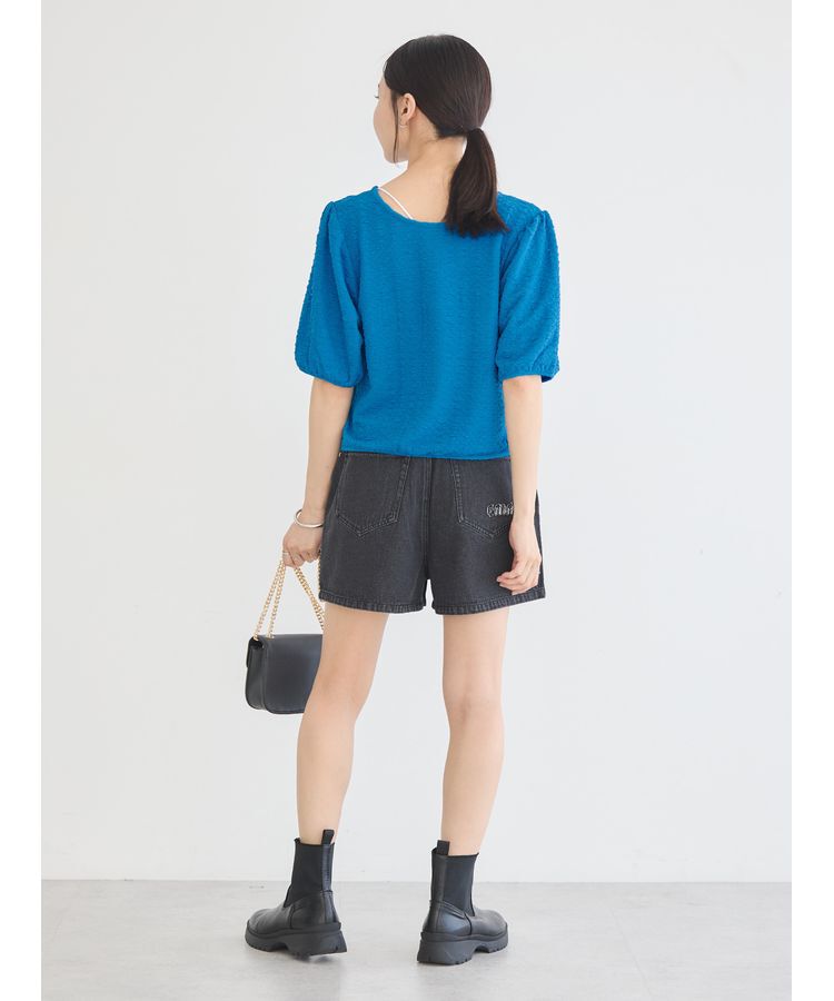 earth music&ecology「前後2wayパフスリーブカーディガン」|カーディガン|