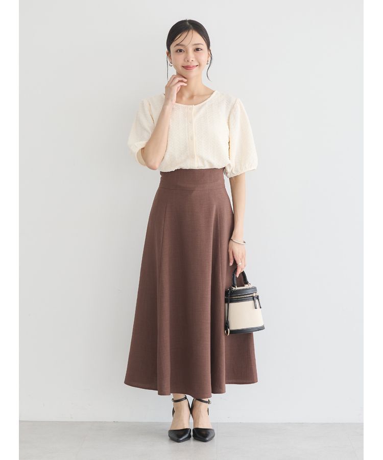 earth music&ecology「前後2wayパフスリーブカーディガン」|カーディガン|