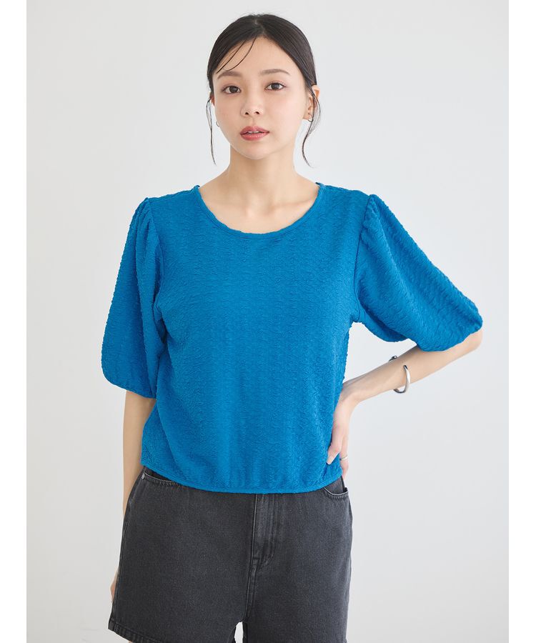 earth music&ecology「前後2wayパフスリーブカーディガン」|カーディガン|