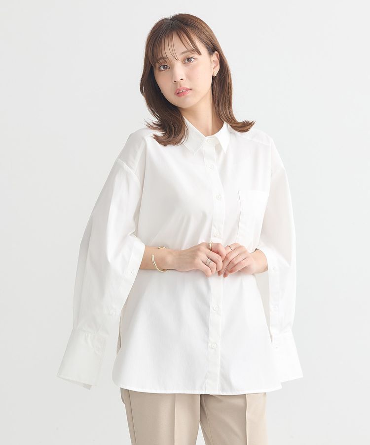 earth music&ecology「2wayマントスリーブシャツ」|シャツ・ブラウス|