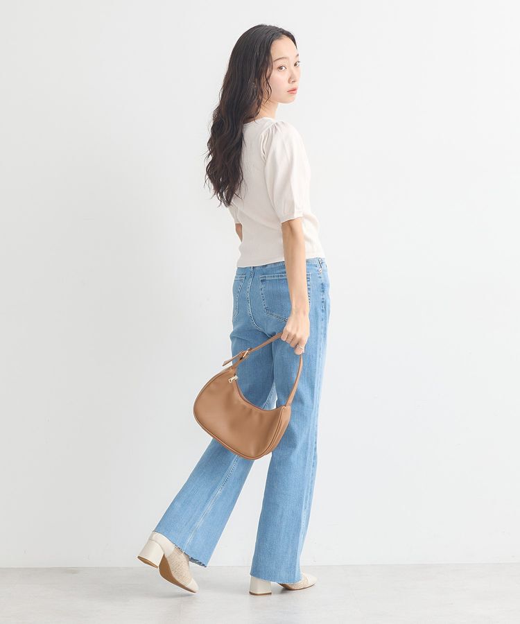 earth music&ecology「セルフカットフレアデニムパンツ」|デニム|