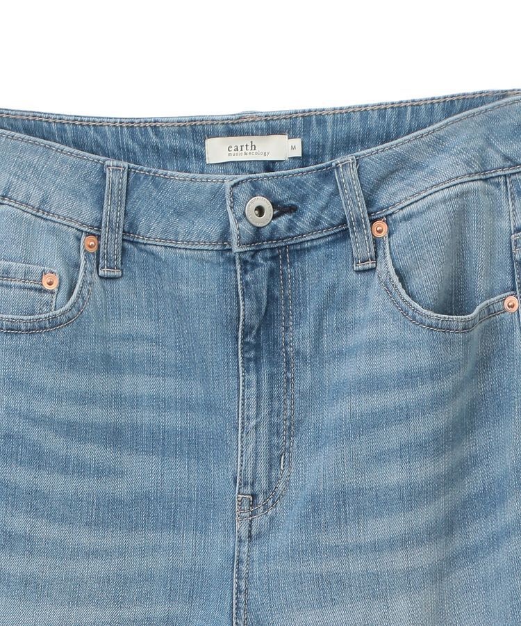 earth music&ecology「セルフカットフレアデニムパンツ」|デニム|