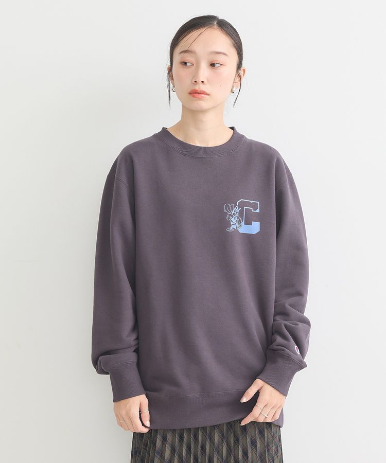 earth music&ecology「チャンピオン　emaeプリント裏毛プルオーバー」|スウェット・ジャージ|