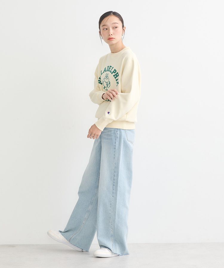 earth music&ecology「チャンピオン　emaeプリント裏毛プルオーバー」|スウェット・ジャージ|
