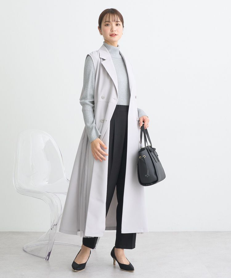 earth music&ecology「サイドプリーツジレンチ」|トレンチコート|