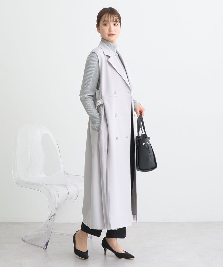 earth music&ecology「サイドプリーツジレンチ」|トレンチコート|