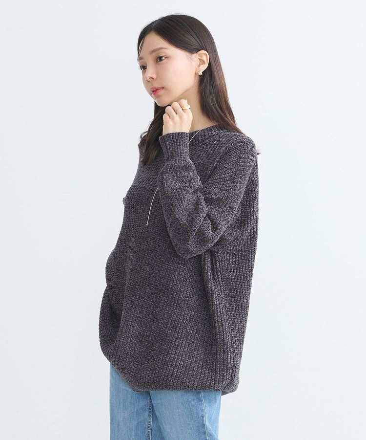 earth music&ecology「シャイニーベロアチュニック」|チュニック|