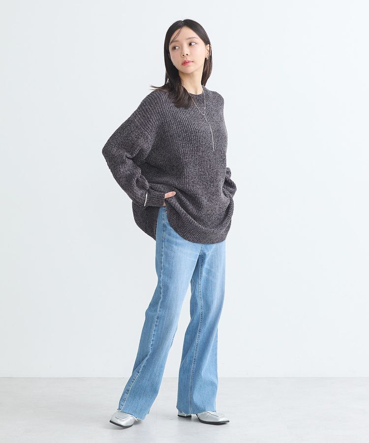 earth music&ecology「シャイニーベロアチュニック」|チュニック|