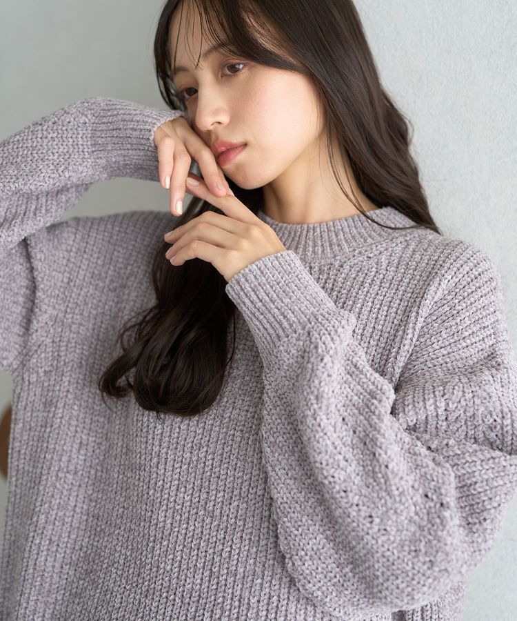 earth music&ecology「シャイニーベロアチュニック」|チュニック|