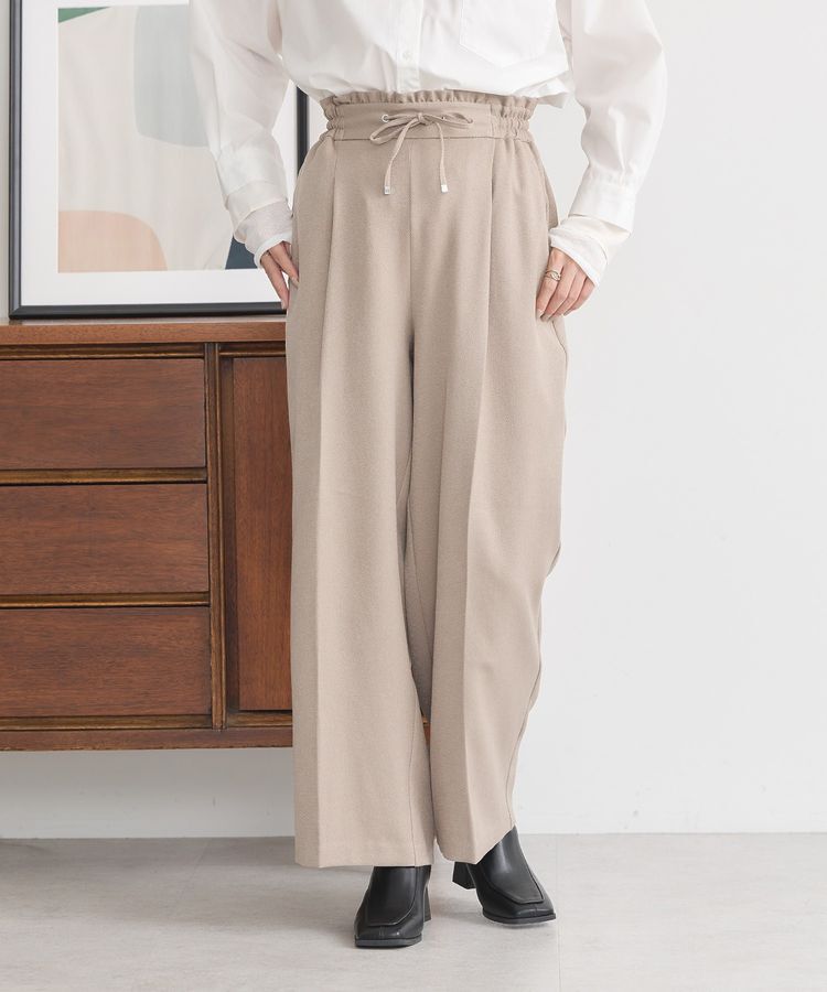 earth music&ecology「ウールライクリラックスパンツ」|その他|Beige